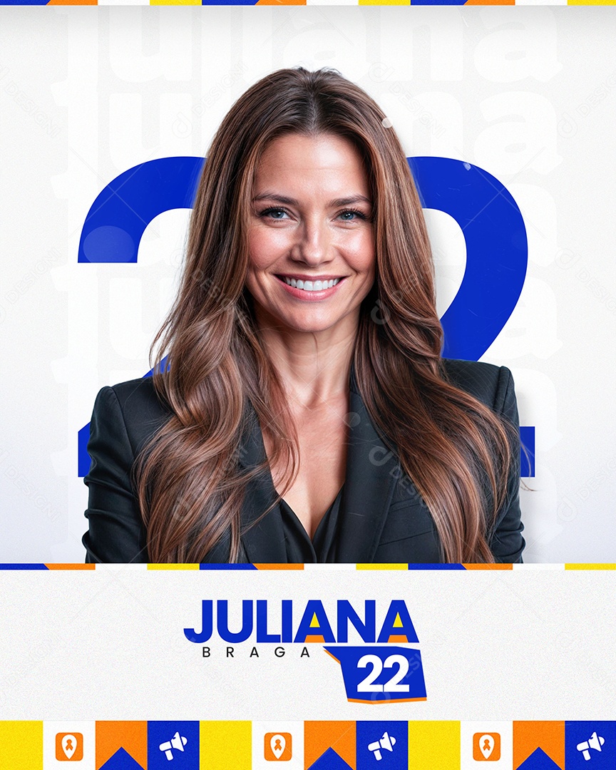 Campanha Eleitoral Política Eleição Prefeito Vereador Governador Deputado Social Media PSD Editável