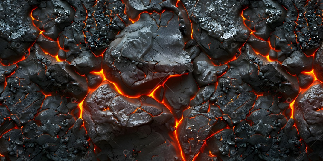 Vista superior do fundo de lava