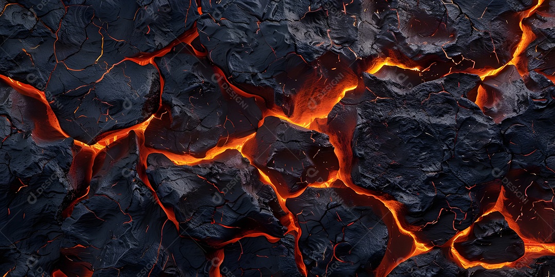 Vista superior do fundo de lava