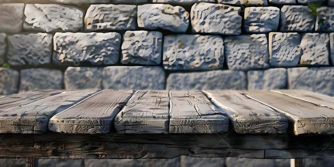 Fundo mesa de madeira vazia para colocação de produtos com