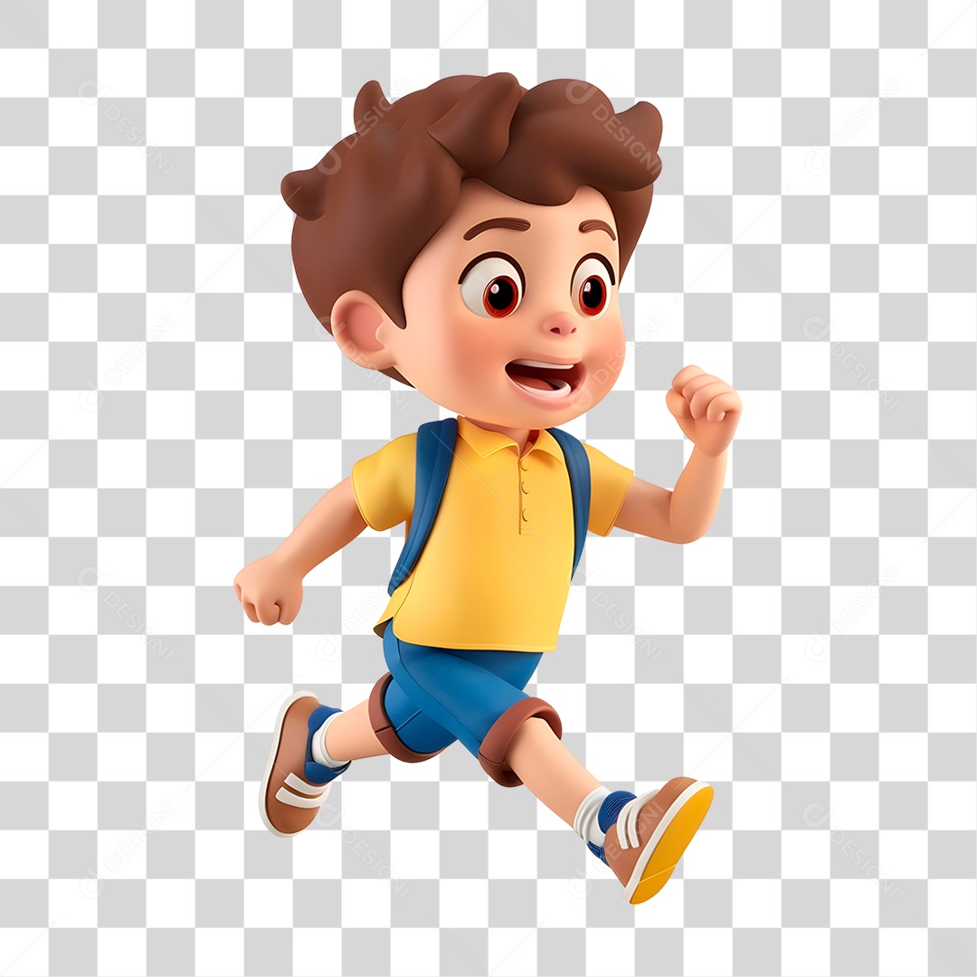 Menino Correndo PNG Transparente