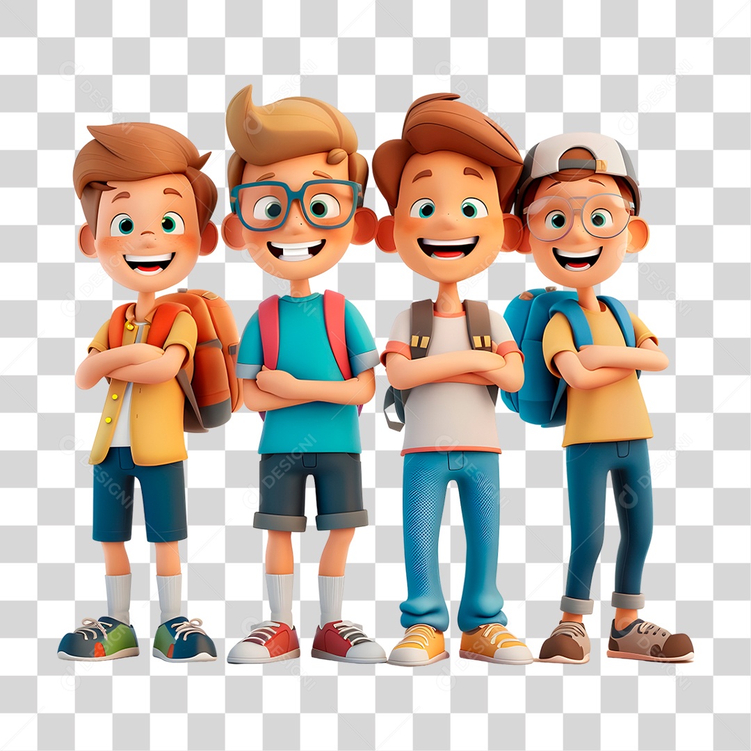 Colegas de Classe PNG Transparente