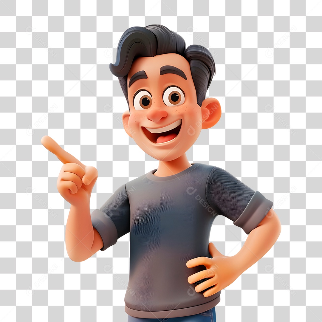 Homem Apontando PNG Transparente