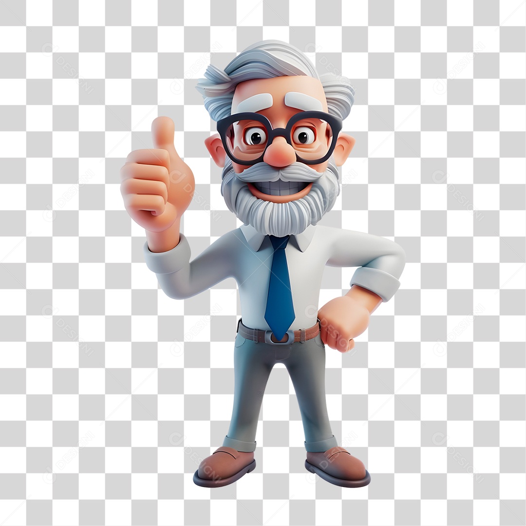 Homem Fazendo Sinal de Positivo PNG Transparente