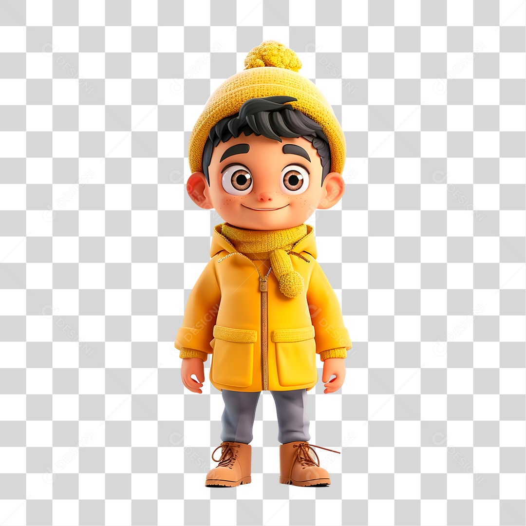 Garoto de Blusão PNG Transparente