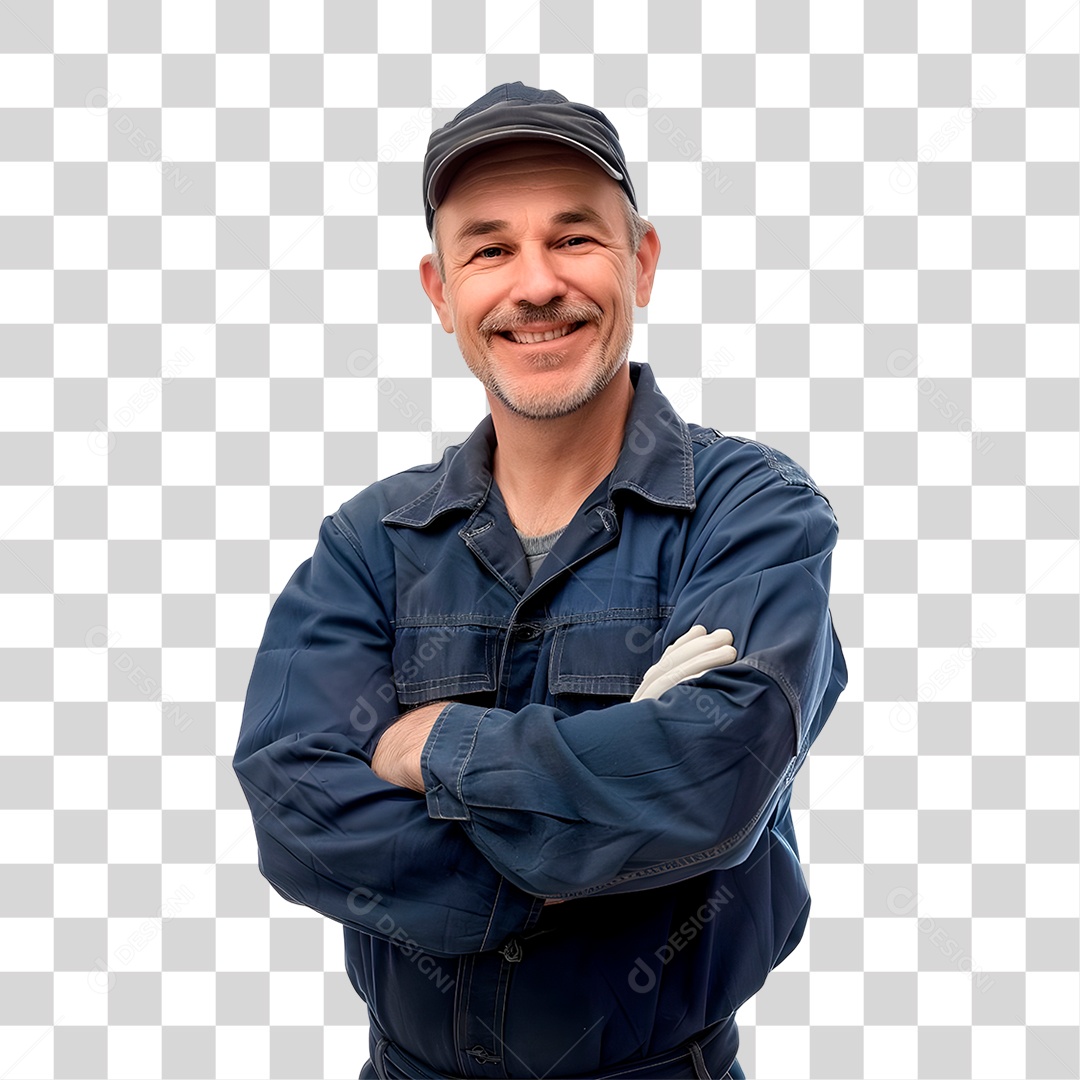 Homem  de Uniforme PG Transparente