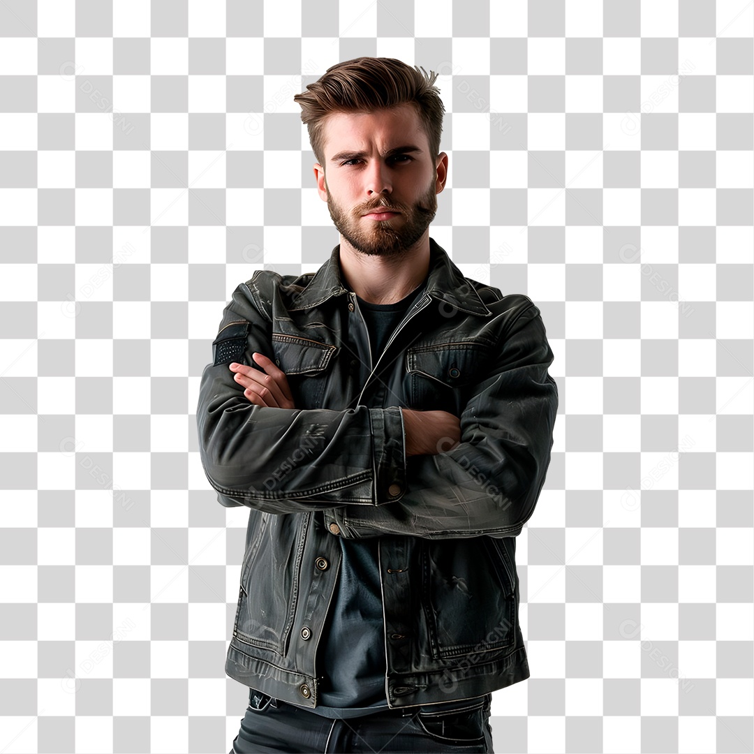 Homem de Braço Cruzados PNG Transparente