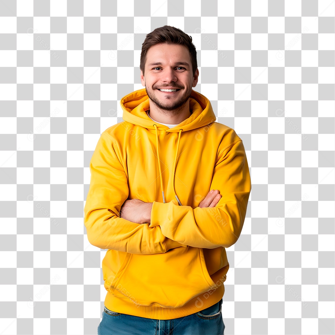 Homem de Braço Cruzados PNG Transparente