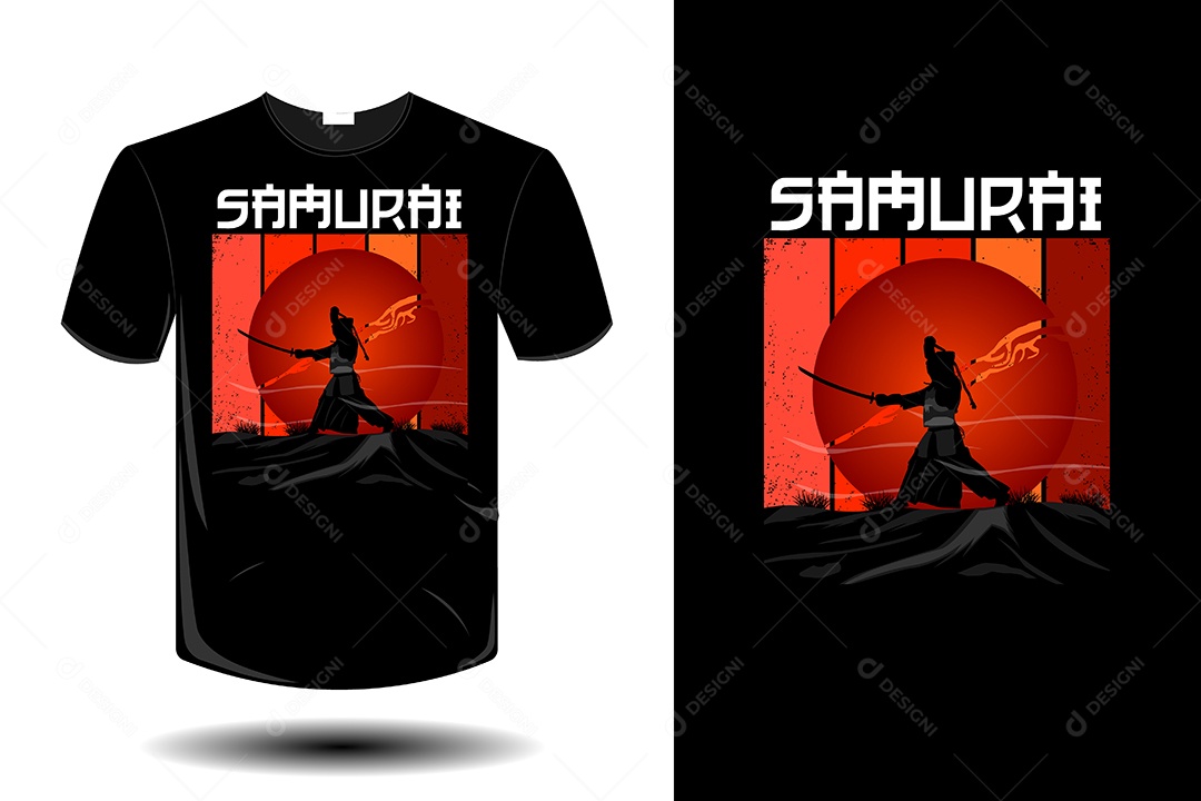 Modelo de Estampa de Camiseta Ilustração Vetor EPS