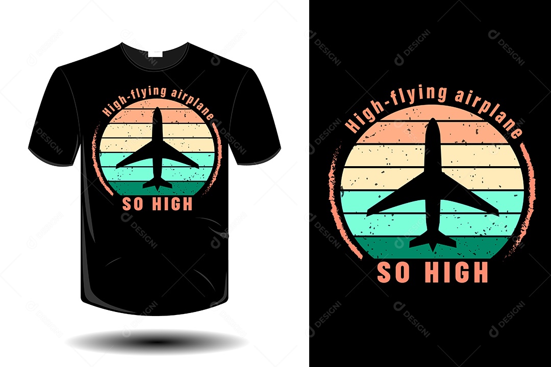 Modelo de Estampa de Camiseta Ilustração Vetor EPS