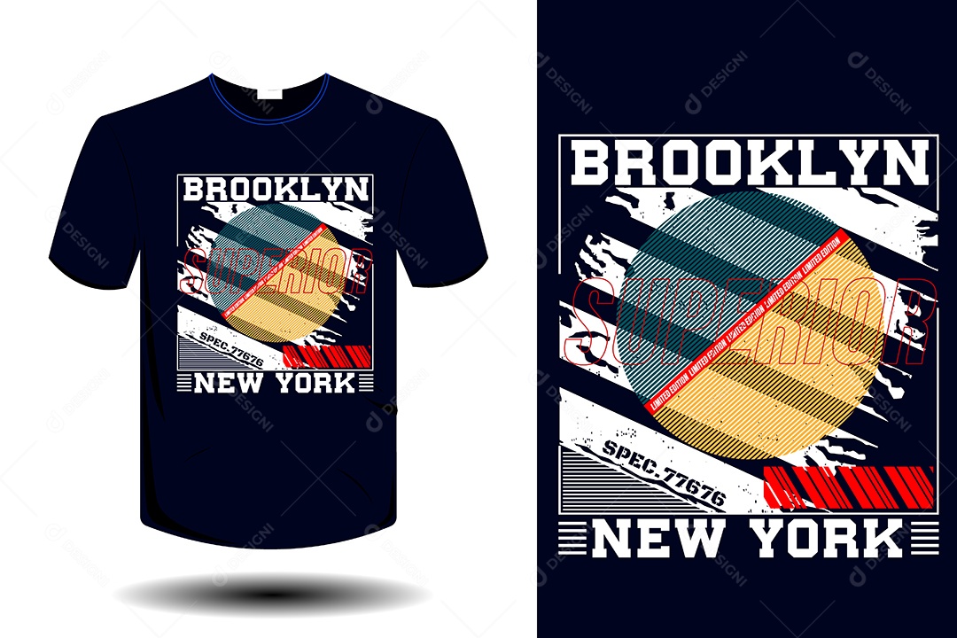 Modelo de Estampa de Camiseta Ilustração Vetor EPS