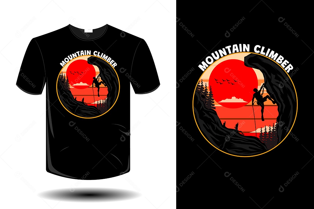 Modelo de Estampa de Camiseta Ilustração Vetor EPS