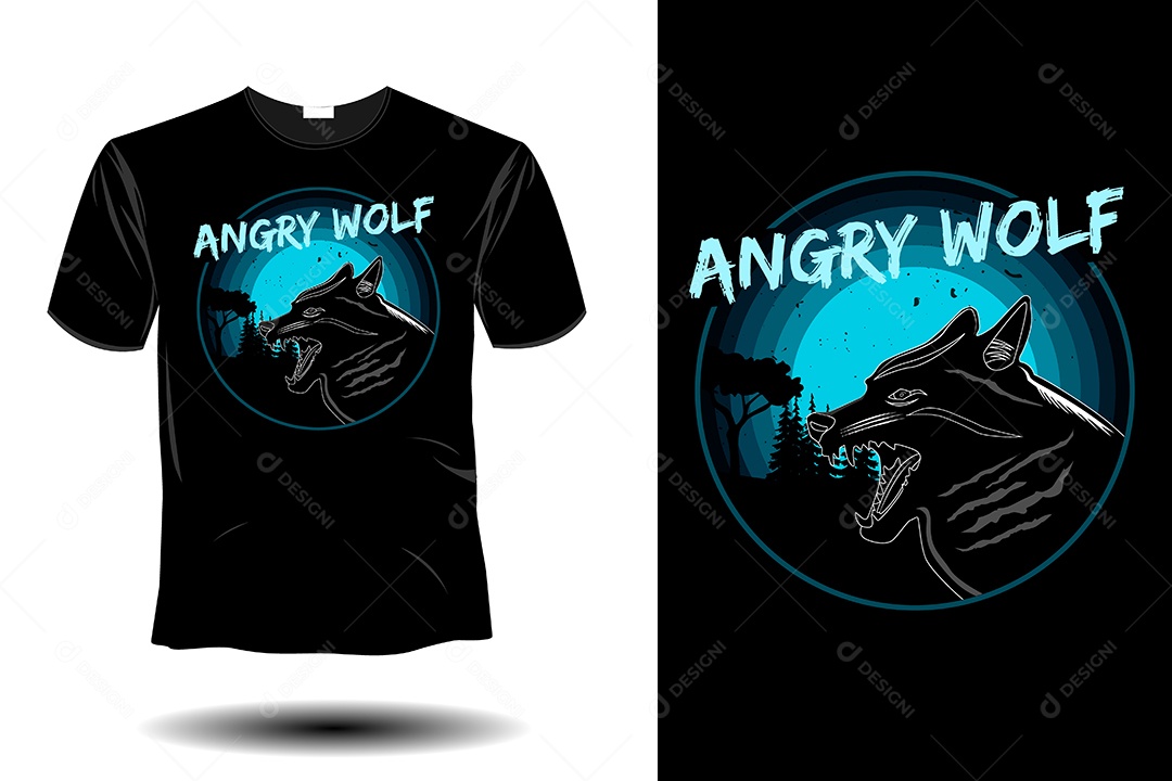 Modelo de Estampa de Camiseta Ilustração Vetor EPS