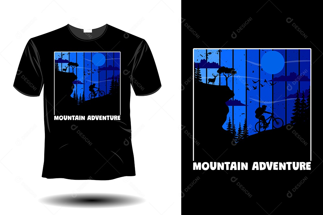 Modelo de Estampa de Camiseta Ilustração Vetor EPS