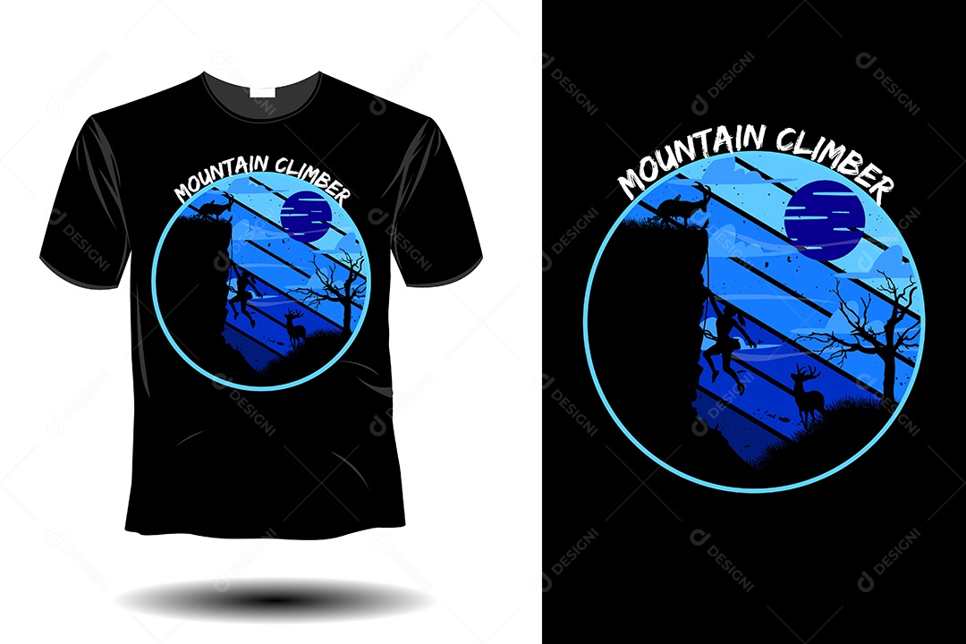 Modelo de Estampa de Camiseta Ilustração Vetor EPS