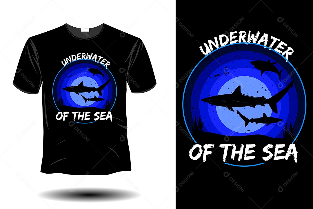 Modelo de Estampa de Camiseta Ilustração Vetor EPS