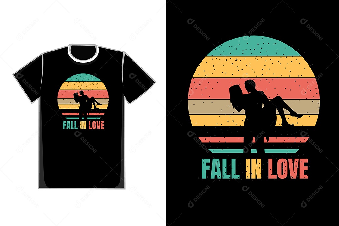 Modelo de Estampa de Camiseta Ilustração Vetor EPS