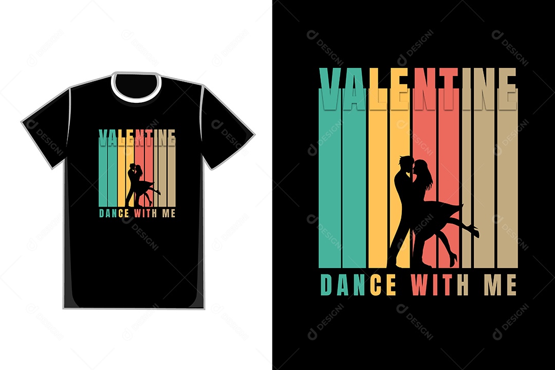 Modelo de Estampa de Camiseta Ilustração Vetor EPS