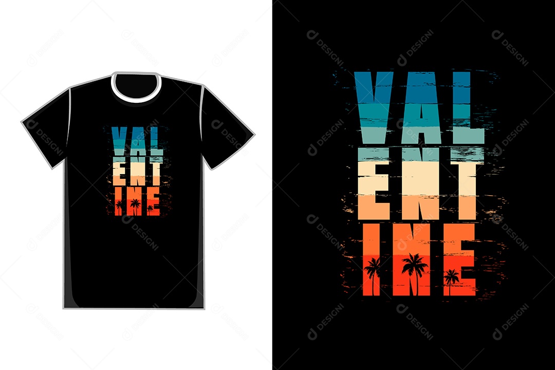 Modelo de Estampa de Camiseta Ilustração Vetor EPS