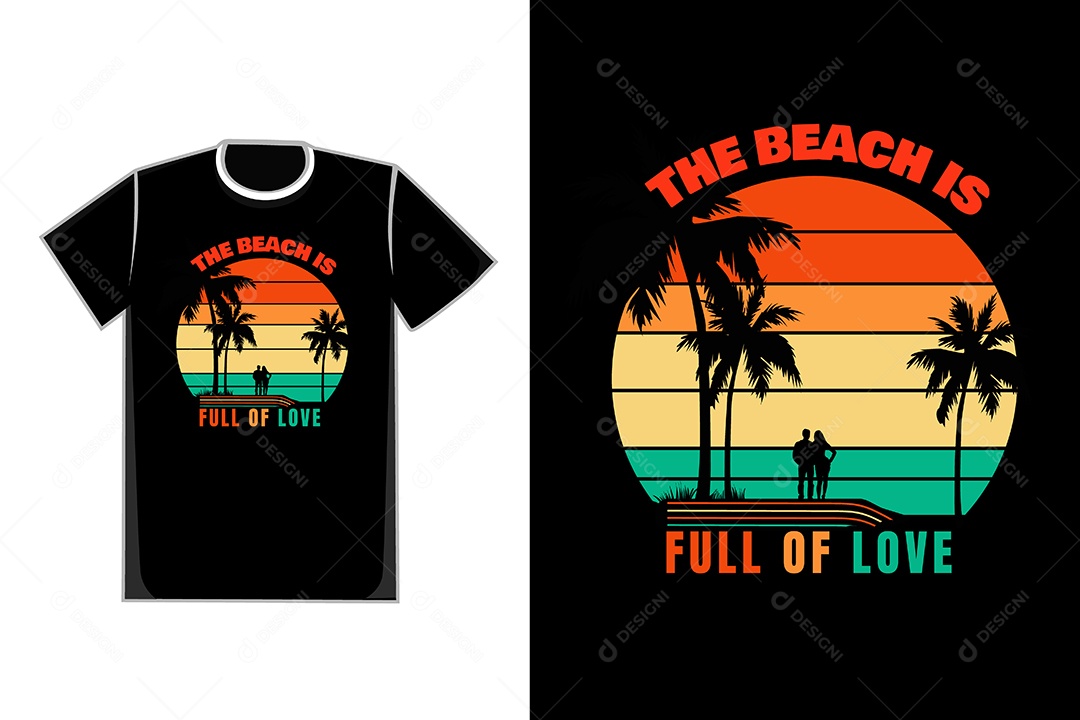 Modelo de Estampa de Camiseta Ilustração Vetor EPS