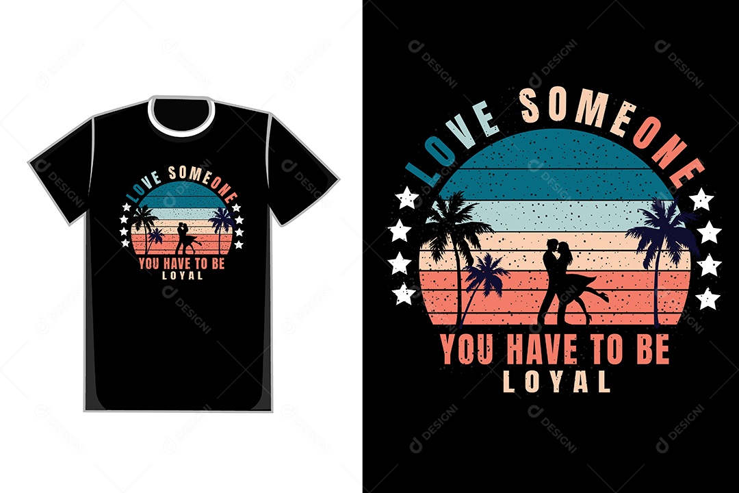 Modelo de Estampa de Camiseta Ilustração Vetor EPS