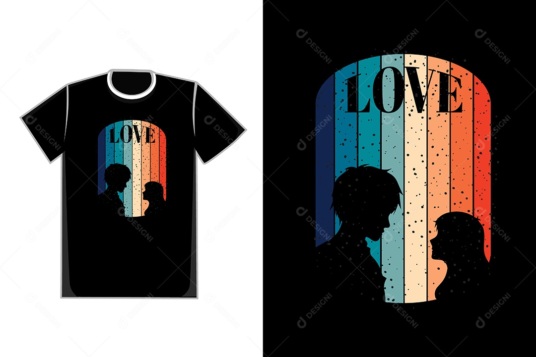 Modelo de Estampa de Camiseta Ilustração Vetor EPS