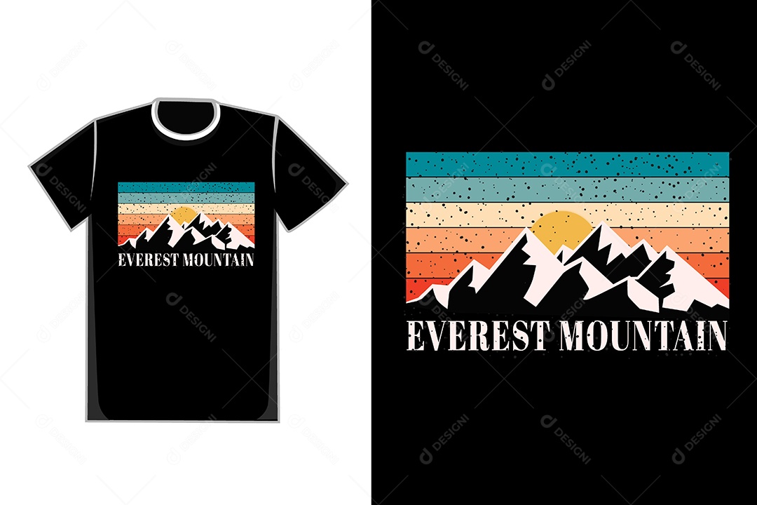 Modelo de Estampa de Camiseta Ilustração Vetor EPS
