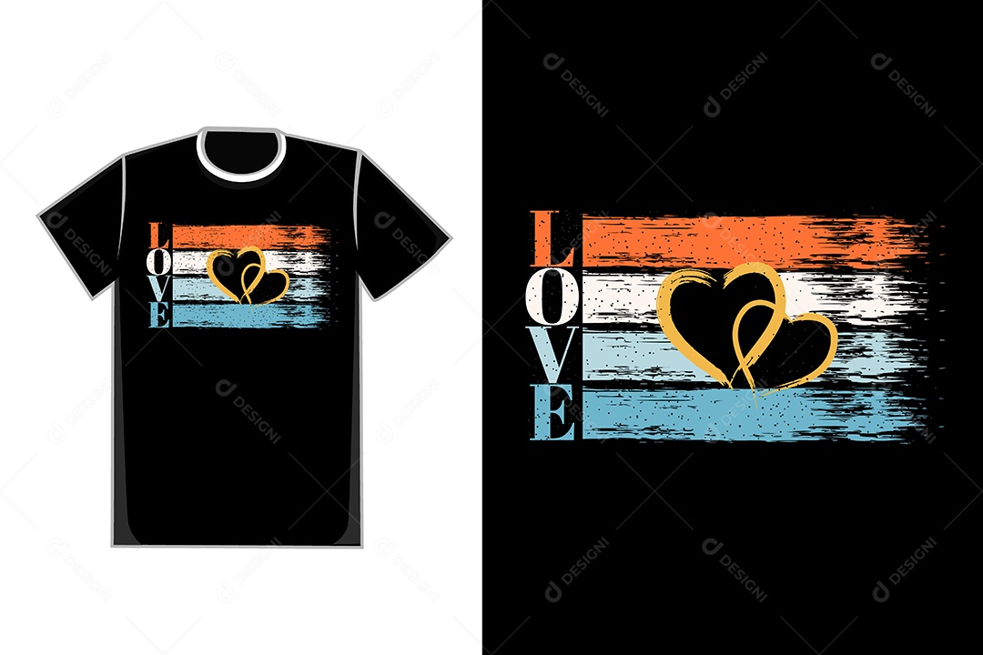 Modelo de Estampa de Camiseta Ilustração Vetor EPS