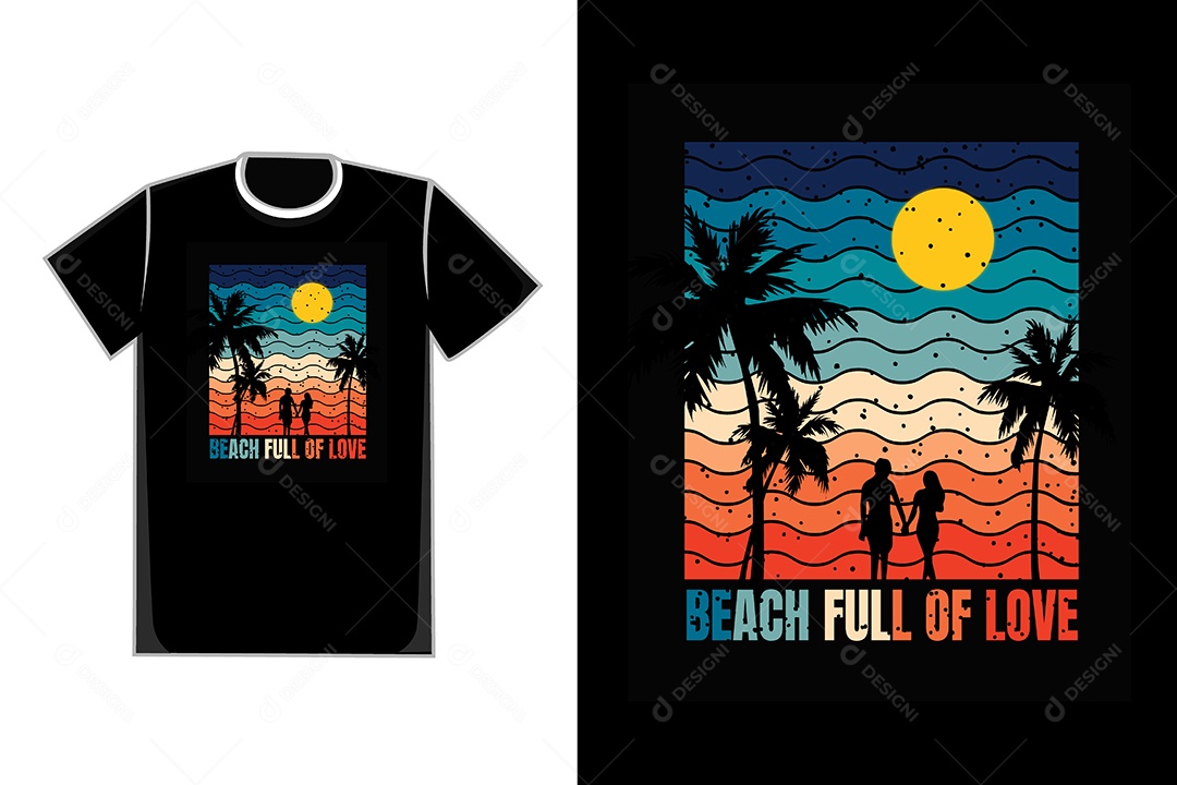 Modelo de Estampa de Camiseta Ilustração Vetor EPS