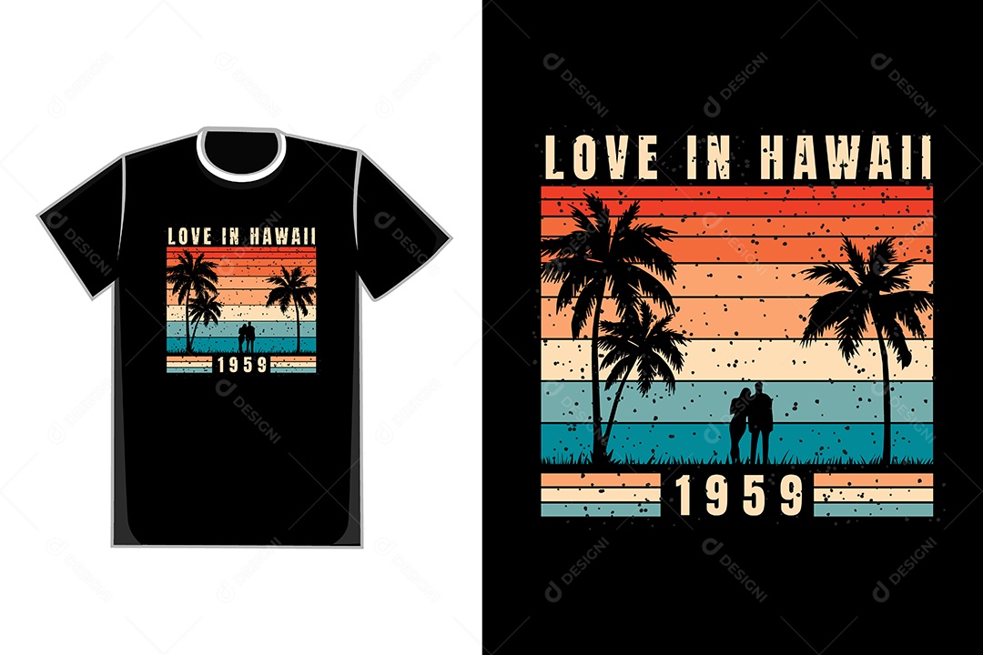 Modelo de Estampa de Camiseta Ilustração Vetor EPS