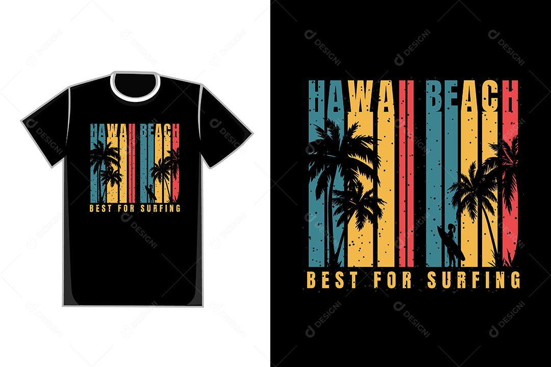 Modelo de Estampa de Camiseta Ilustração Vetor EPS