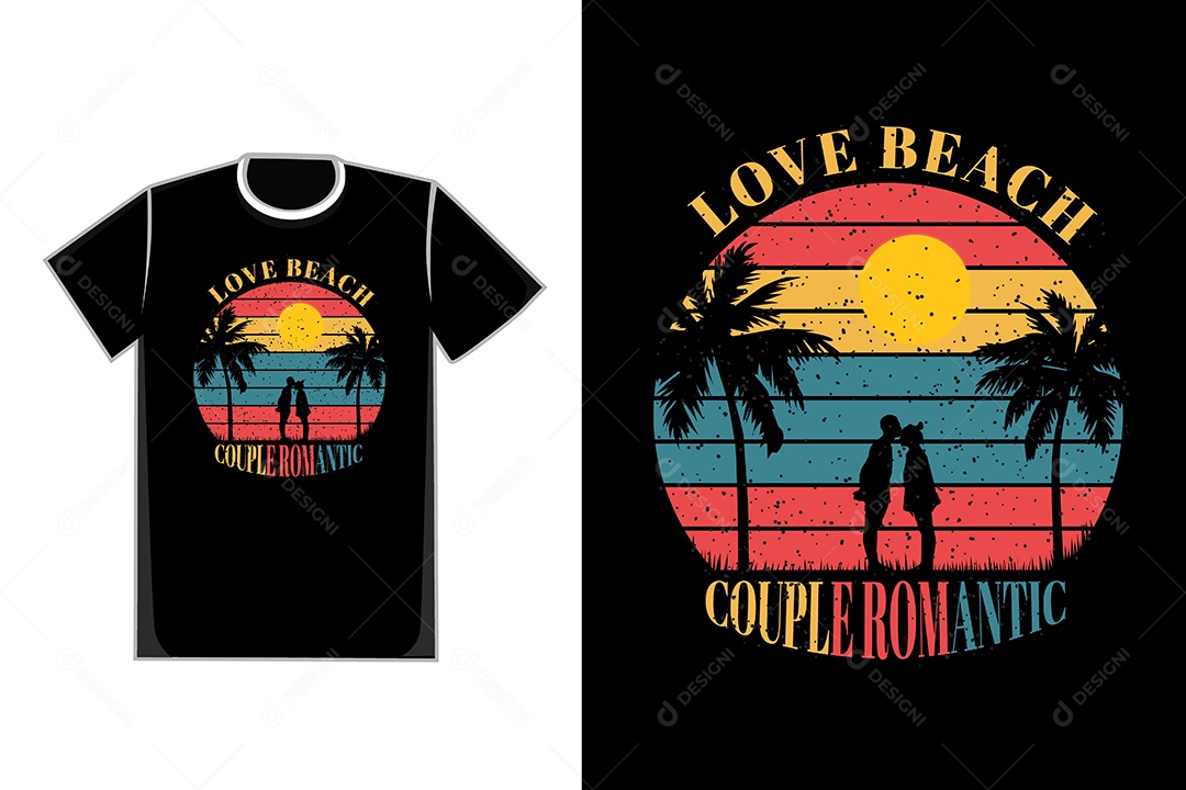 Modelo de Estampa de Camiseta Ilustração Vetor EPS