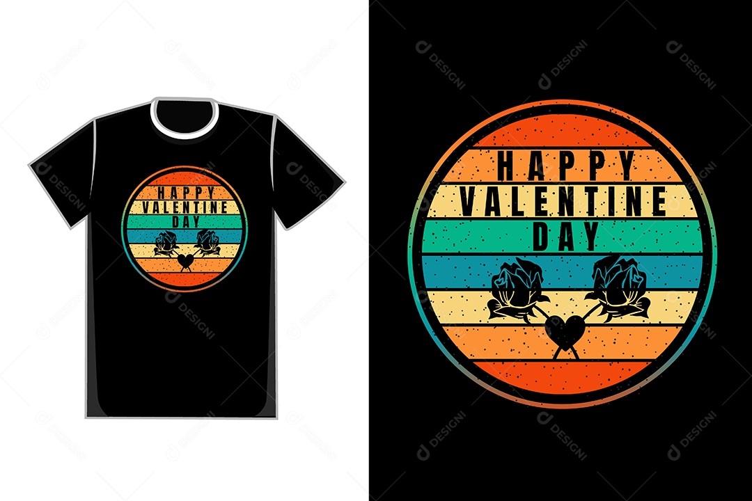 Modelo de Estampa de Camiseta Ilustração Vetor EPS