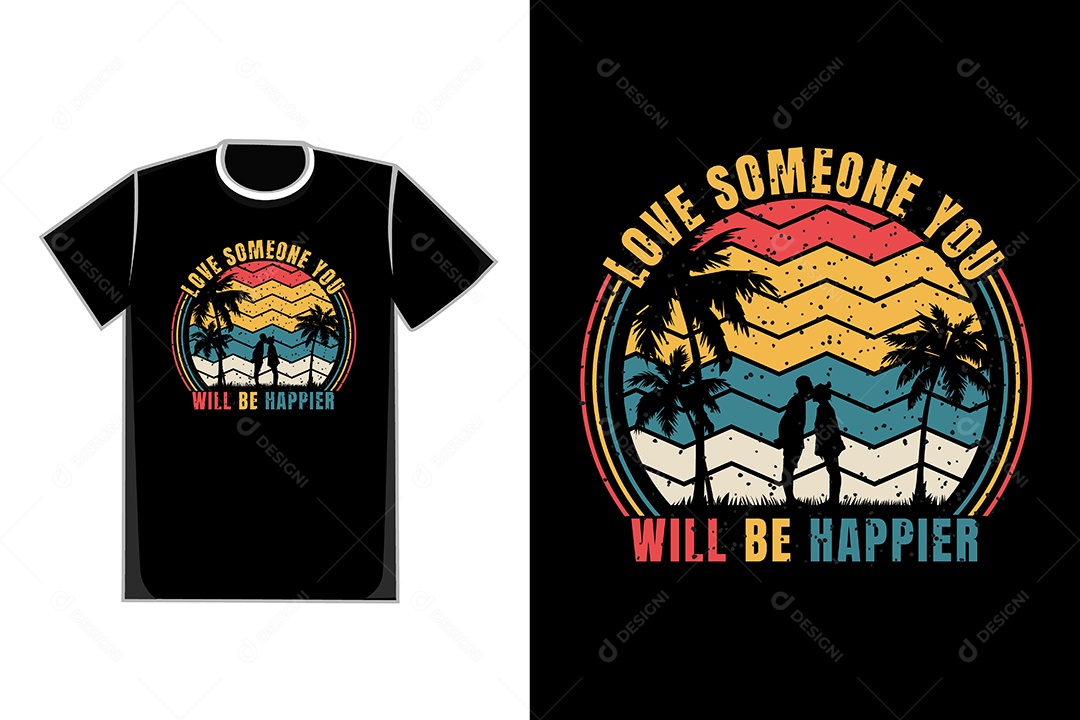 Modelo de Estampa de Camiseta Ilustração Vetor EPS