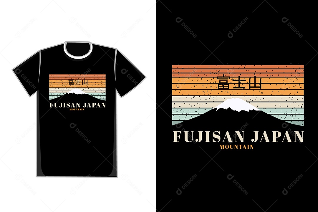 Modelo de Estampa de Camiseta Ilustração Vetor EPS