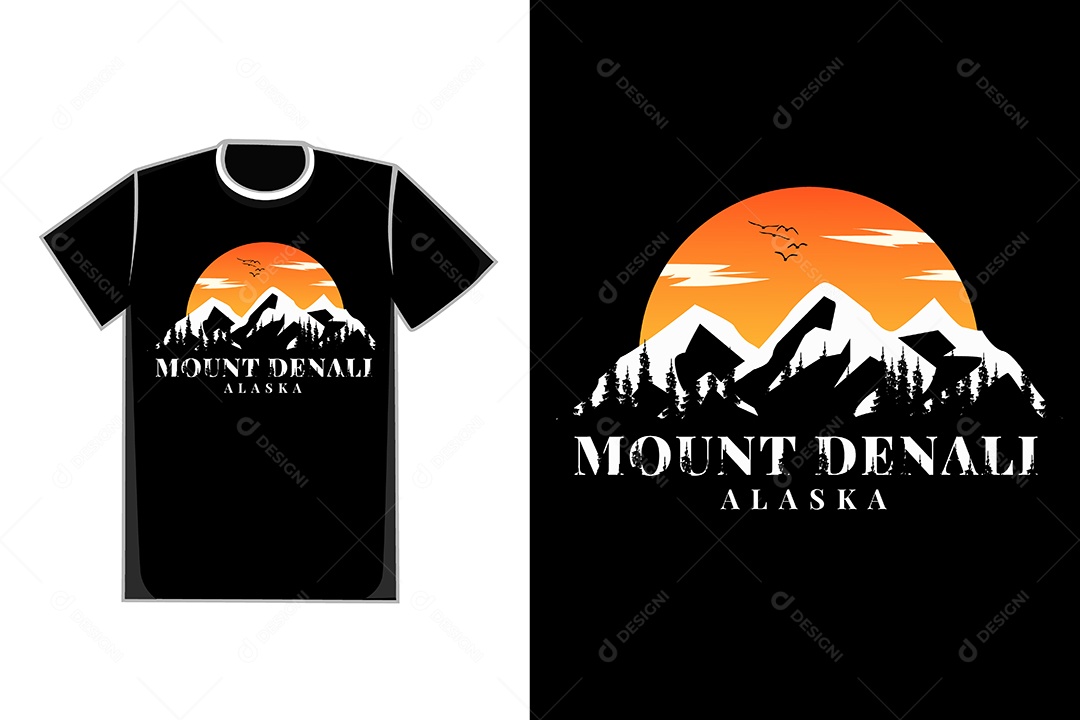 Modelo de Estampa de Camiseta Ilustração Vetor EPS