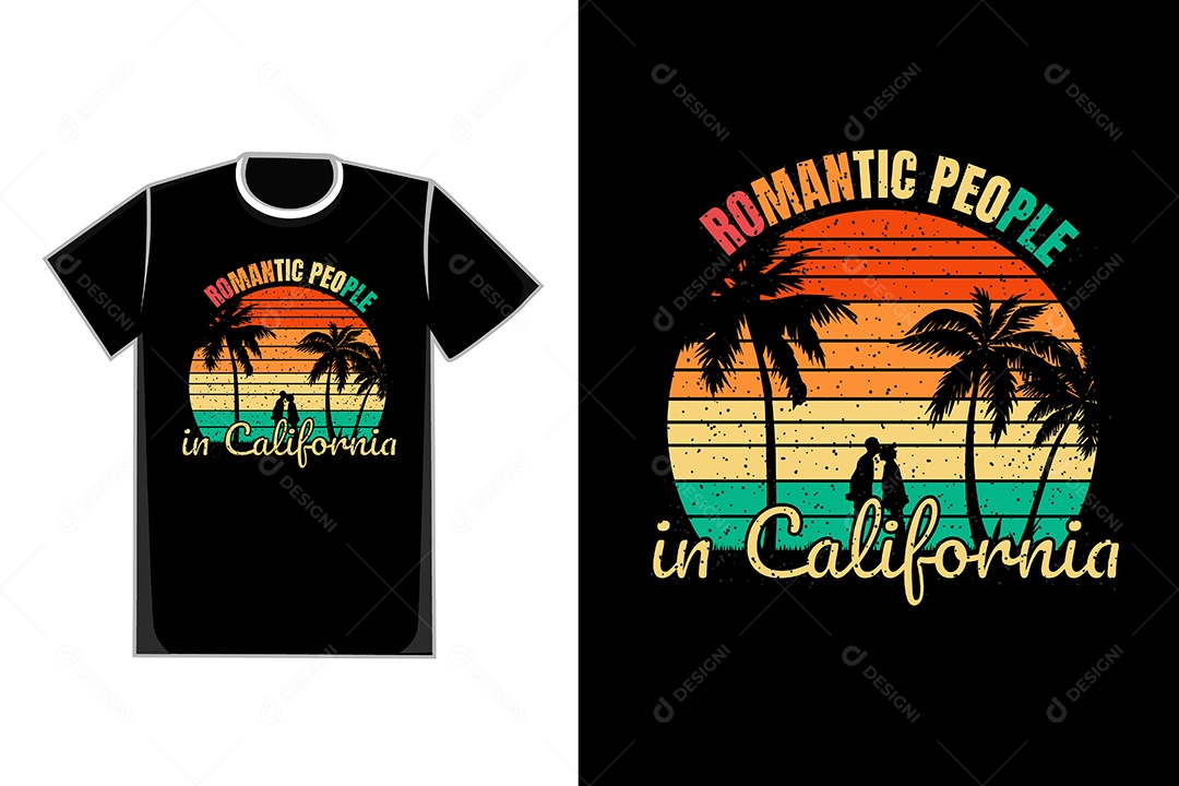 Modelo de Estampa de Camiseta Ilustração Vetor EPS