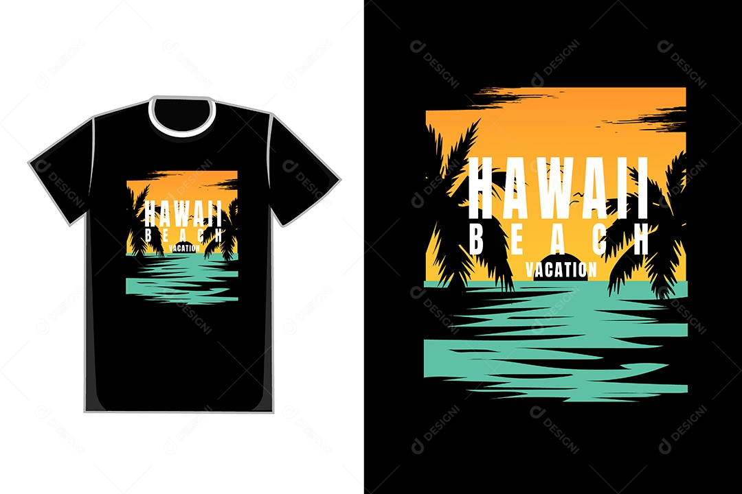 Modelo de Estampa de Camiseta Ilustração Vetor EPS