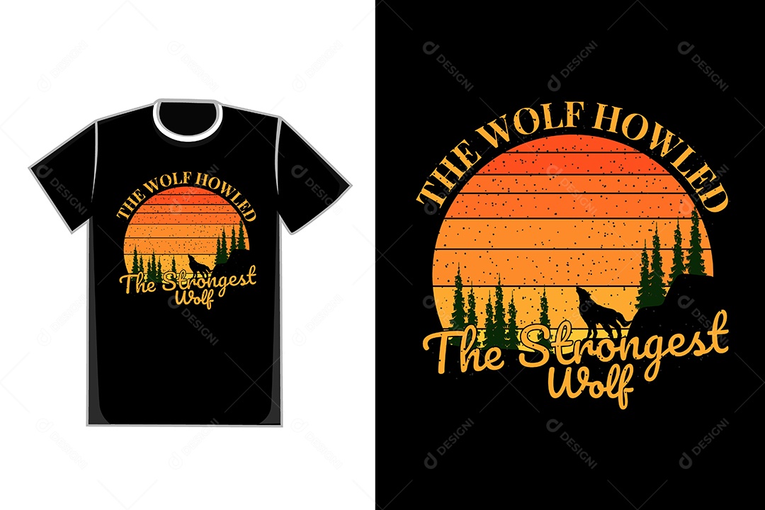 Modelo de Estampa de Camiseta Ilustração Vetor EPS