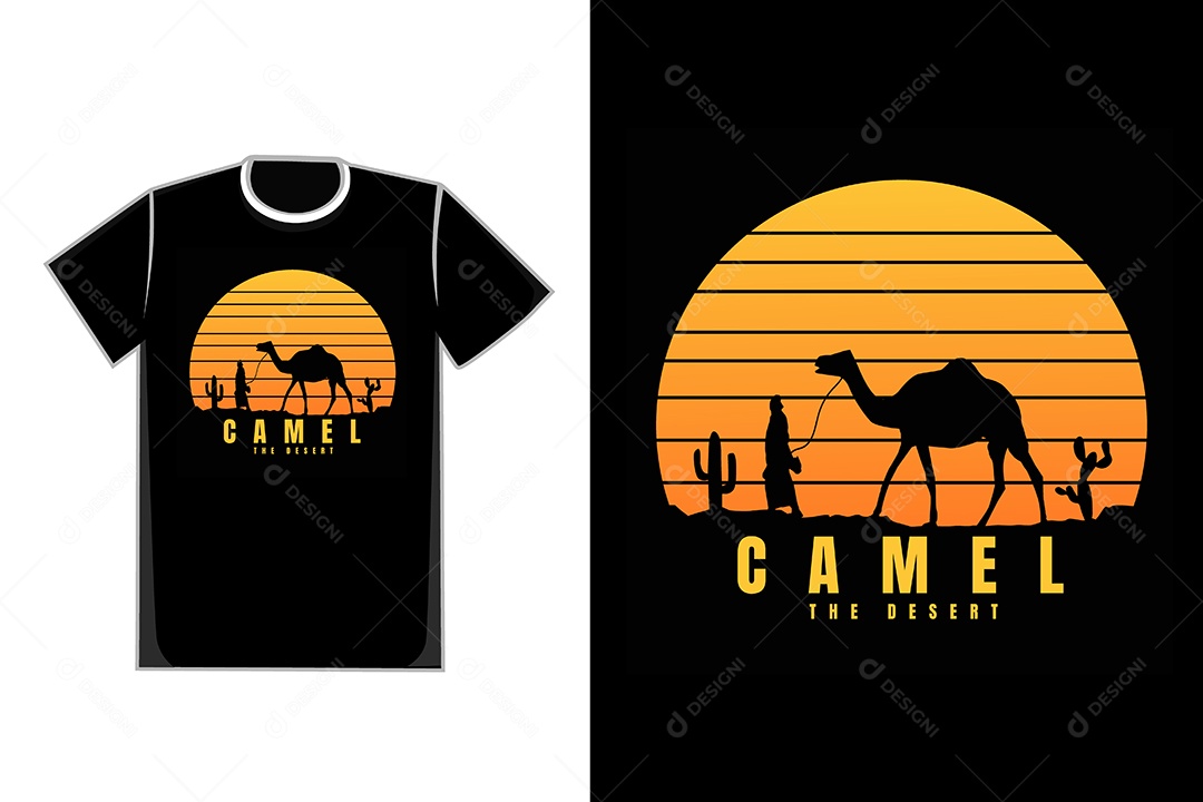 Modelo de Estampa de Camiseta Ilustração Vetor EPS