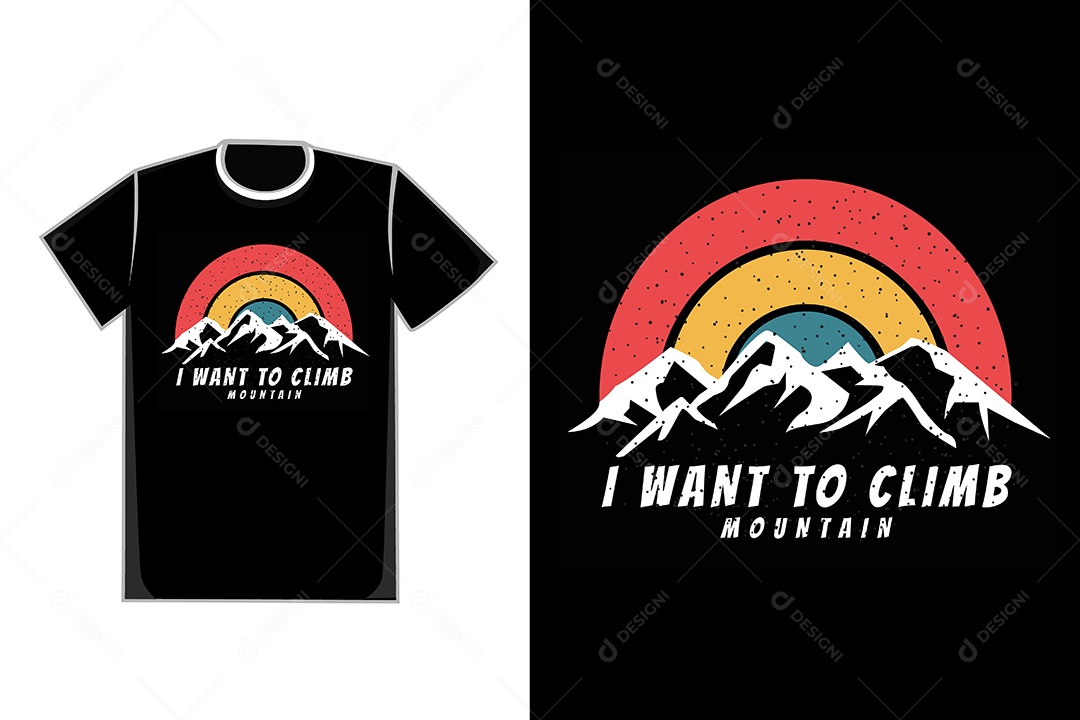 Modelo de Estampa de Camiseta Ilustração Vetor EPS