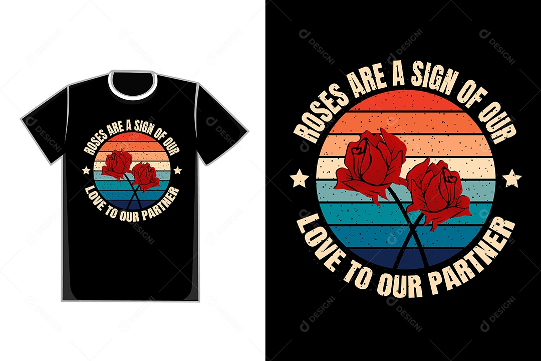 Modelo de Estampa de Camiseta Ilustração Vetor EPS