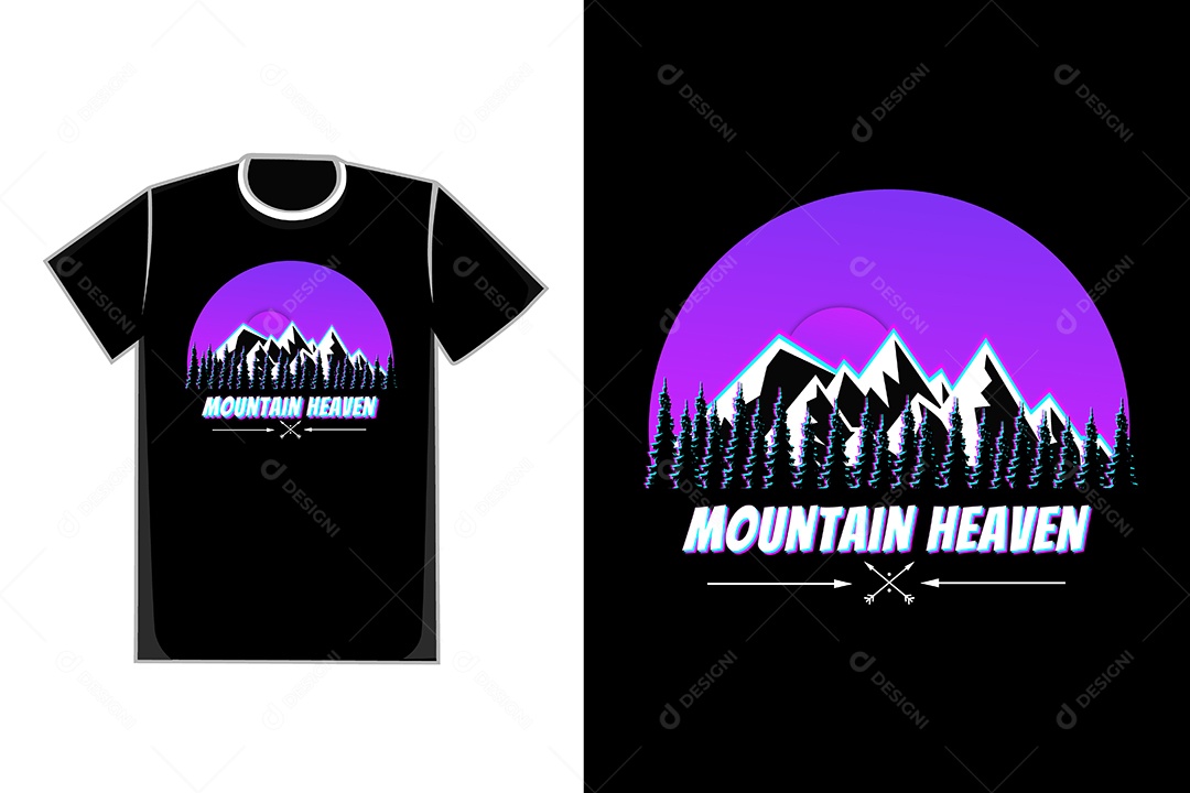 Modelo de Estampa de Camiseta Ilustração Vetor EPS