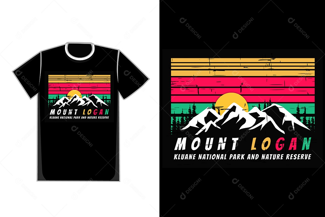 Modelo de Estampa de Camiseta Ilustração Vetor EPS