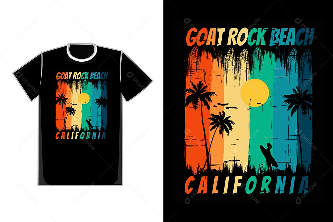 Modelo de Estampa de Camiseta Ilustração Vetor EPS