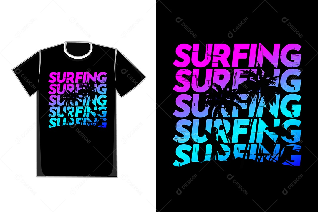 Modelo de Estampa de Camiseta Ilustração Vetor EPS