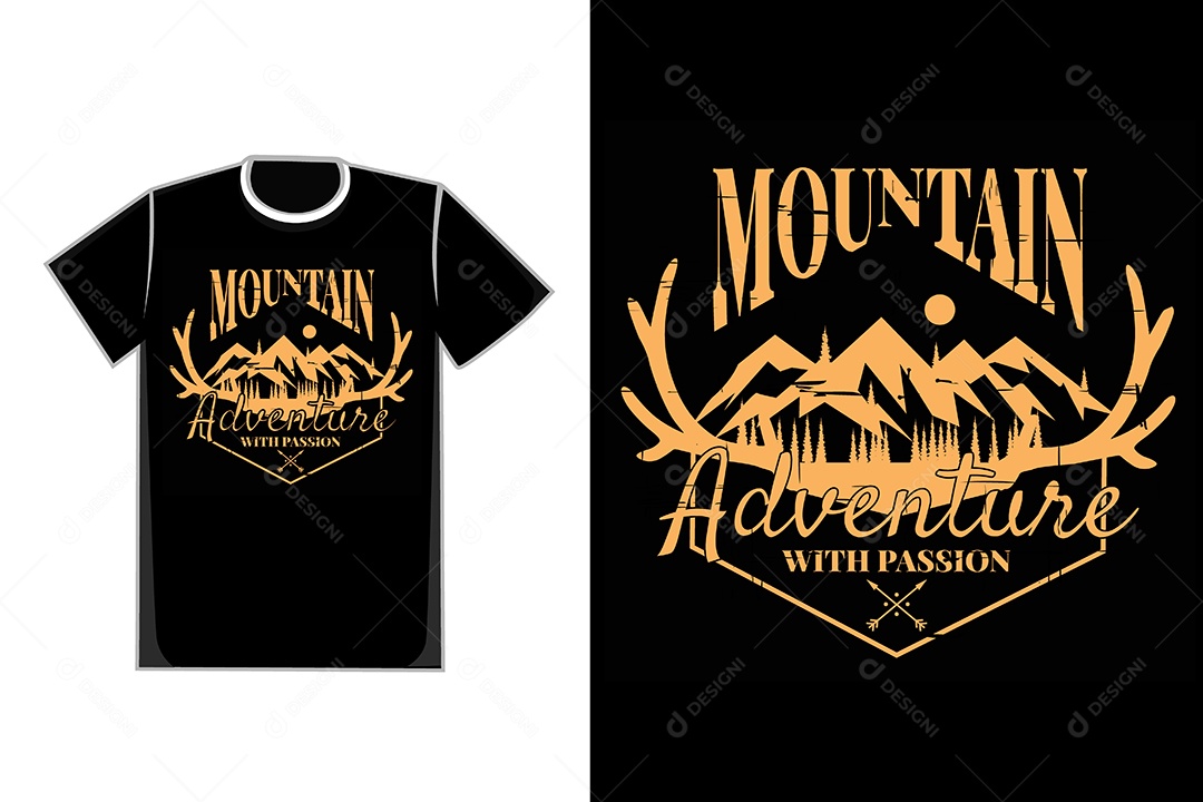 Modelo de Estampa de Camiseta Ilustração Vetor EPS