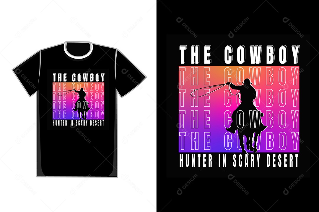 Modelo de Estampa de Camiseta Ilustração Vetor EPS