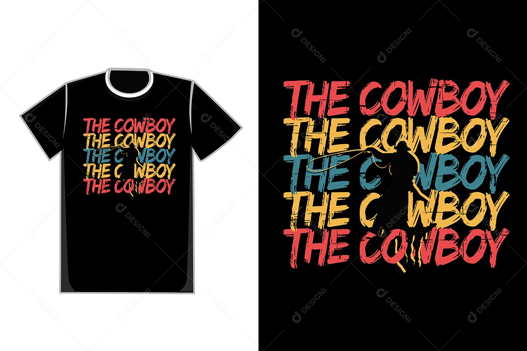 Modelo de Estampa de Camiseta Ilustração Vetor EPS