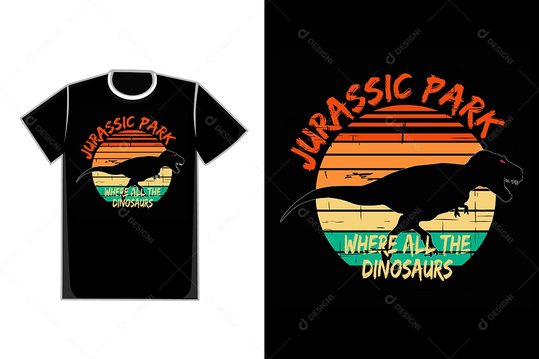 Modelo de Estampa de Camiseta Ilustração Vetor EPS